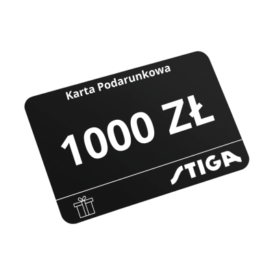 Karta podarunkowa STIGA – 1000 zł, idealny prezent dla gracza tenisa stołowego